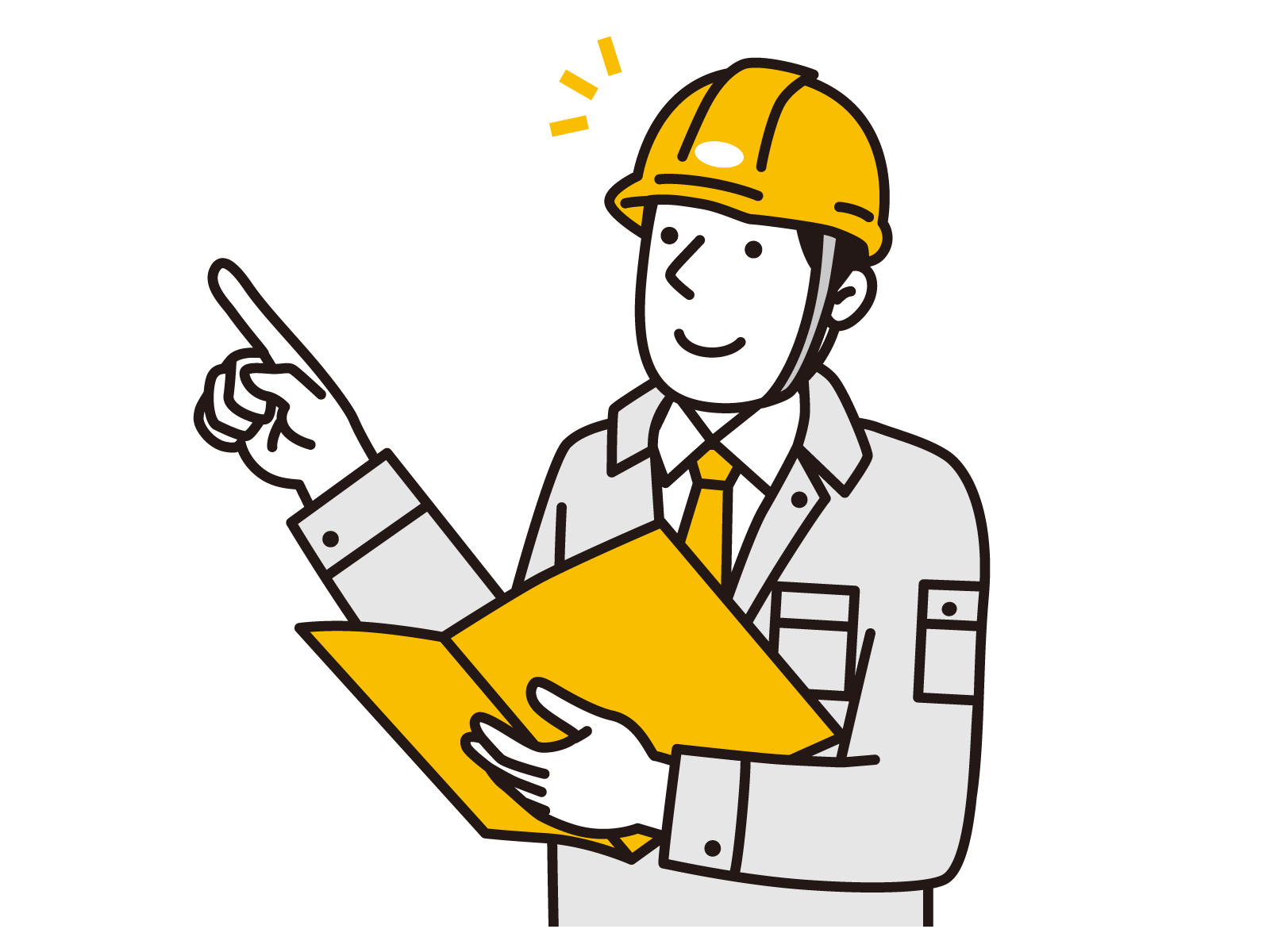 図面を確認する作業員